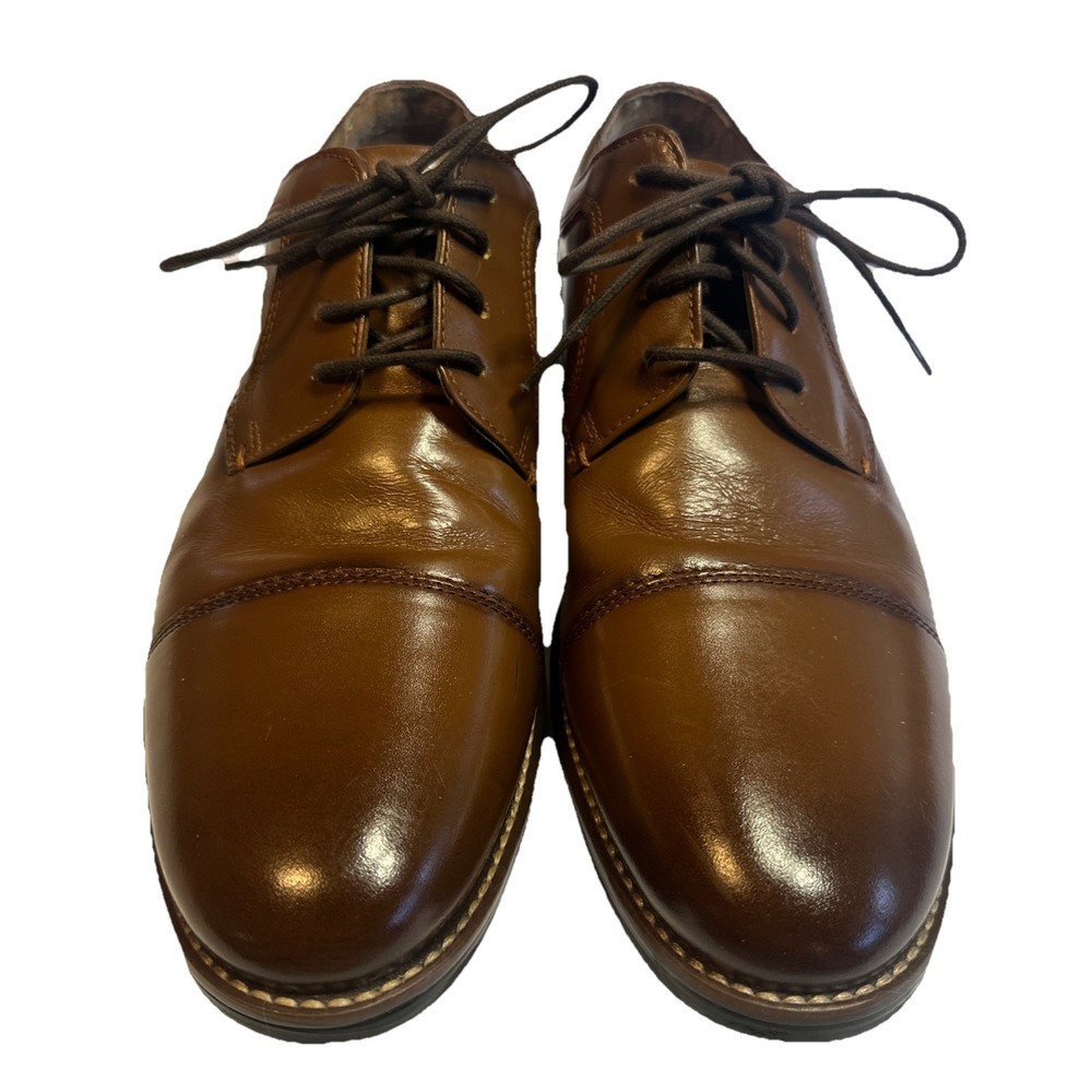 Nunn Bush Comfort Gel Brown With Dress Flex Mens 9M Captoe Oxfords Shoes 81085‎